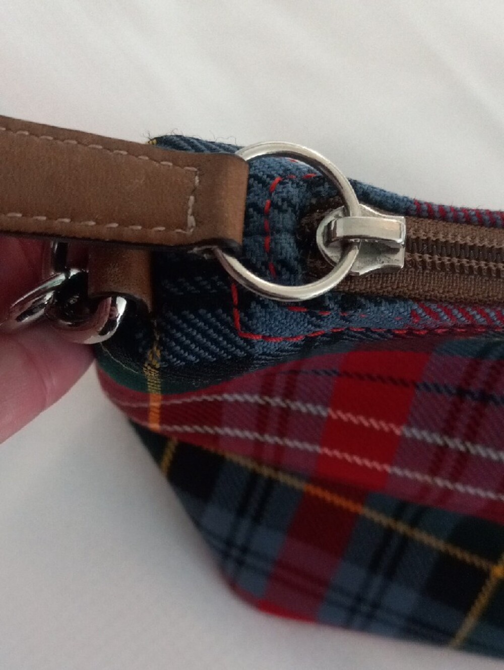 Vintage Coach 2000s Hampton Demi Shoulder Bag Y2K Wool Tartan Plaid H3J-9361 - Picture 12 of 13